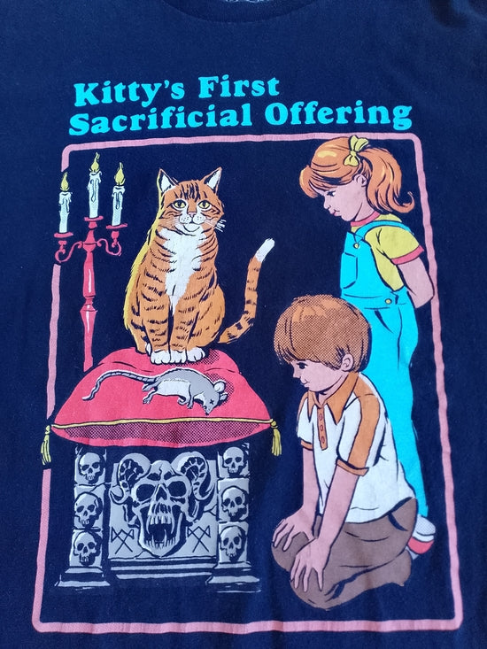 Kitty's First Sacrificial Offering Graphic Tee - Black Steven Rhodes