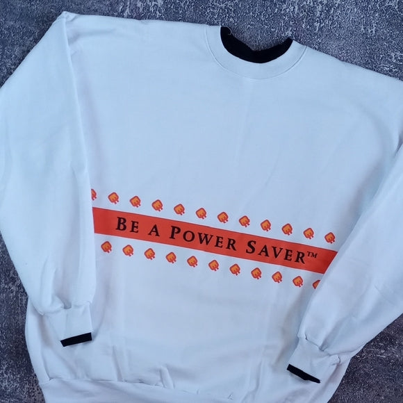 Vintage Ontario Hydro Be A Power Saver Graphic Crewneck UNISEX