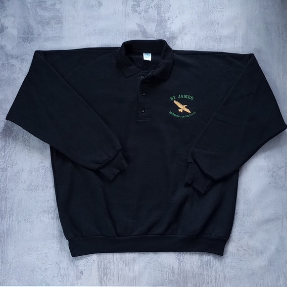 Vintage 90s St.James Embroidered Eagle Preparing For The Future Crewneck