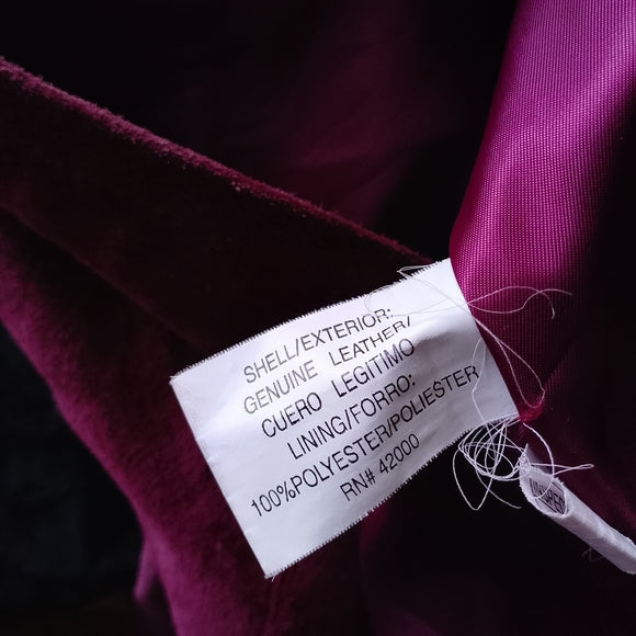 Jaclyn Smith Women’s Suede Button-Up Jacket - Berry Pink