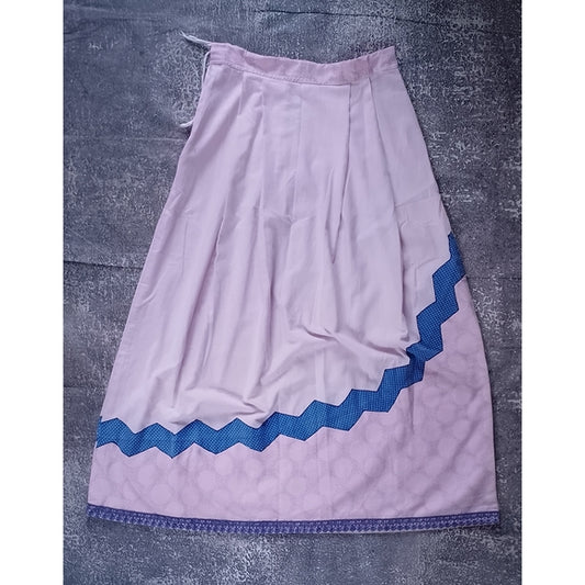 Vintage 90s FHANDMADE ZIG ZAG Elegant Pink and Blue Women's Skirt