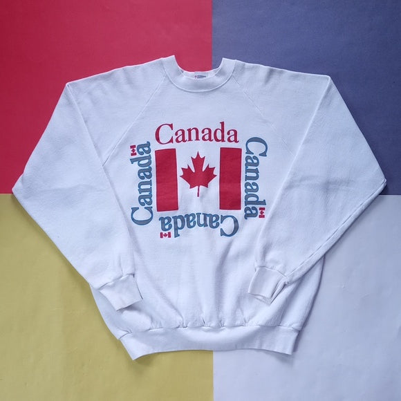 Vintage 90s CANADA & Flag Tourist Sweater Unisex