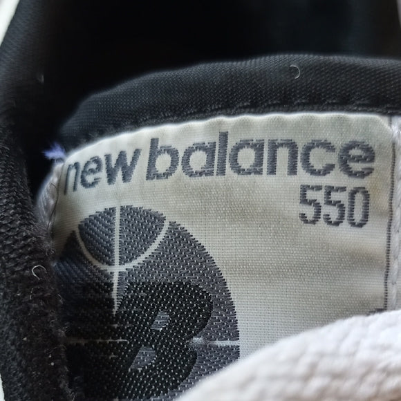 New Balance Men's 550 White and Black Sneakers