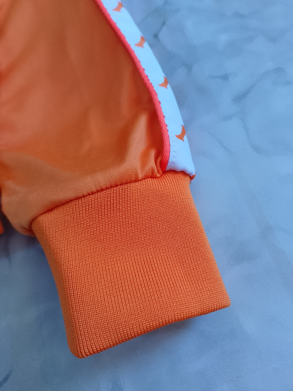 Kappa Men's Orange Track Jacket with Logo Tape