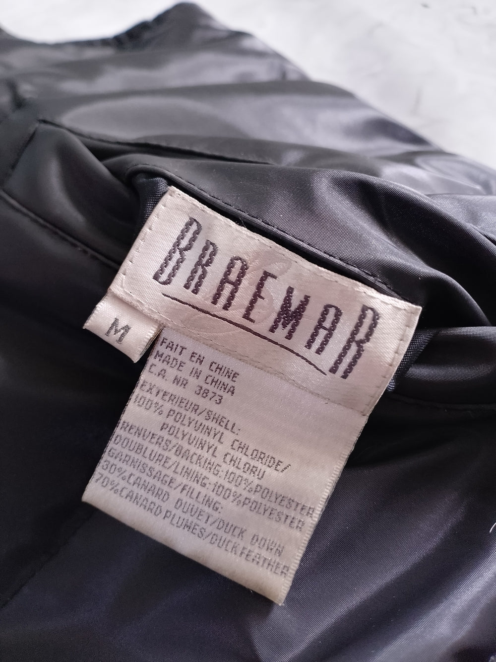Vintage Down Black Quilted Puffer Vest