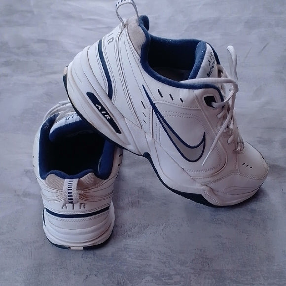 Nike Air Monarch IV Men's White and Navy Sneakers
