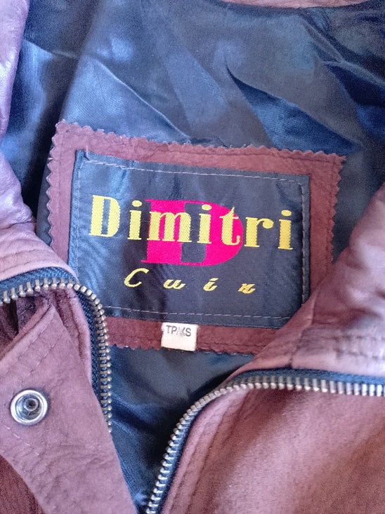 Vintage Dimitri Rust Suede/Leather Long Jacket