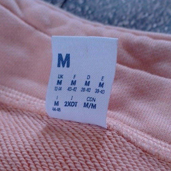Reebok Women's Peach Hoodie Sweatshirt VINTAGE STYLE