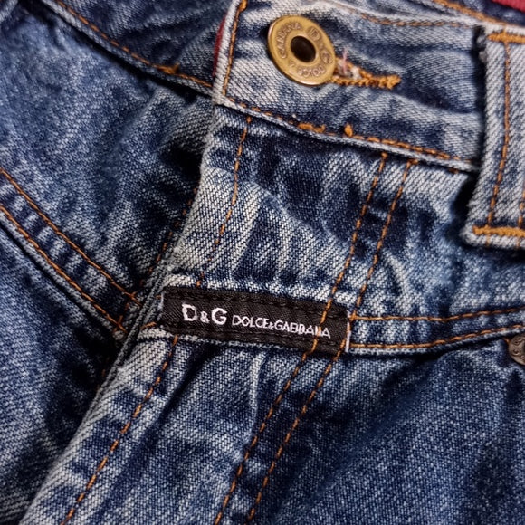 Vintage Dolce & Gabbana Baggy Wide Leg Denim Jeans 90s Y2K D&G