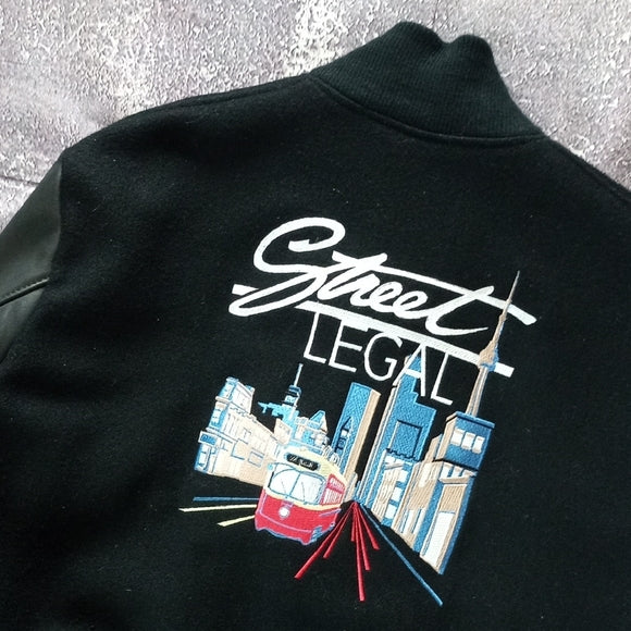 Vintage 90s STREET LEGAL Embroidered VARSITY JACKET UNISEX