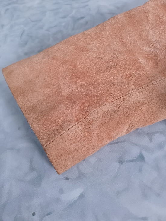 Vintage BUM Equipment Women's Tan Suede Zip Jacket