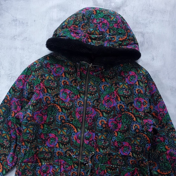 Vintage Massimo Floral Pattern Winter Jacket