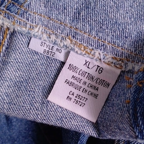 Vintage 90s Denim Overalls with Boxer America Logo Patch Workwear Unisex