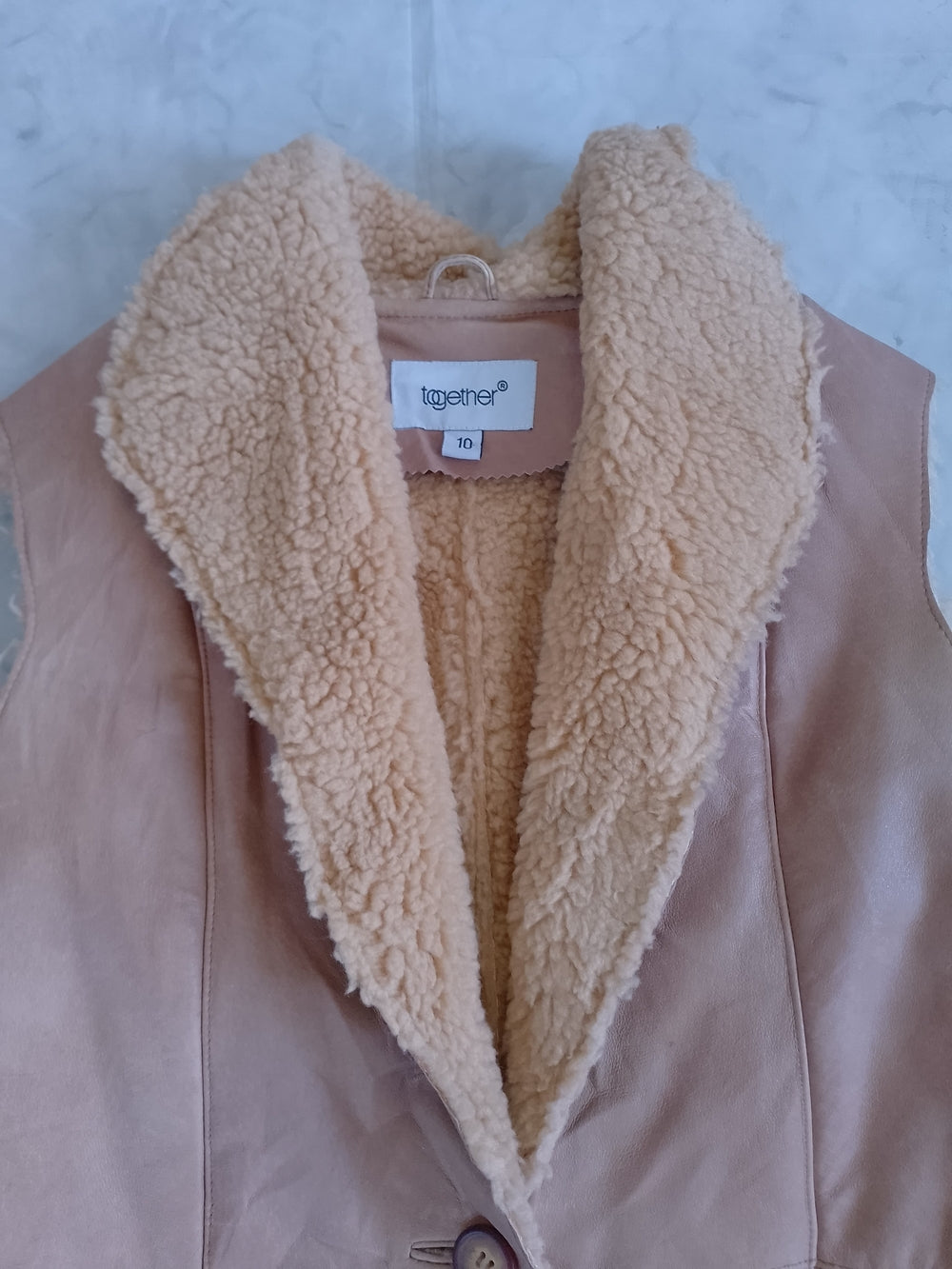 Suede Shearling Lined Vest