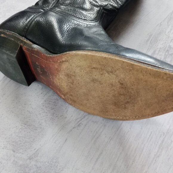 AMPUTEE LEFT FOOT Boulet 1847 Cowboy Boot Deer Leather UNISEX