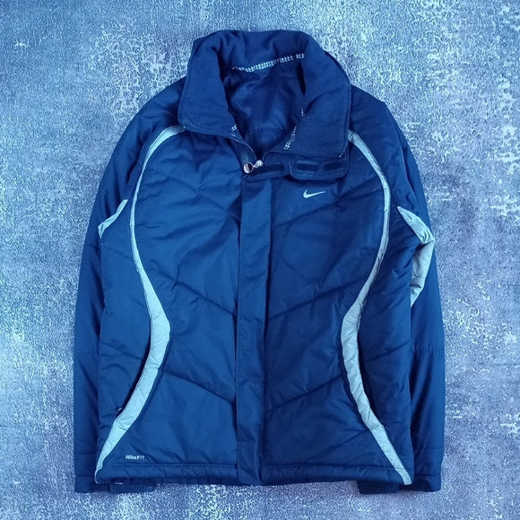 Vintage Y2K Nike Navy Blue Puffer Jacket UNISEX