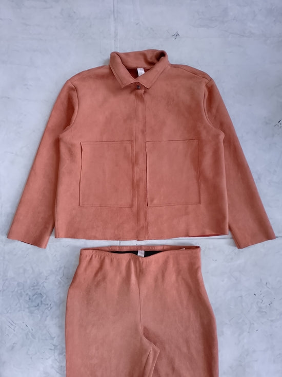 Women's Suede-Look Two-Piece Set - Rust MARLA WYNNE