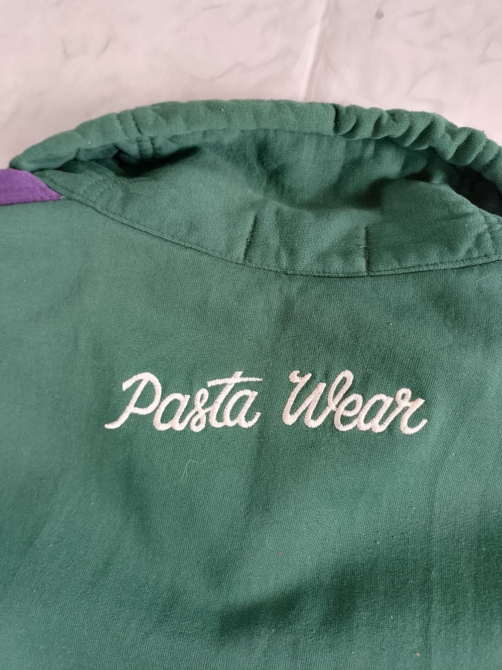 Vintage 90s THE OLD SPAGHETTI FACTORY Pasta Wear Quarter-Zip Pullover Sweater