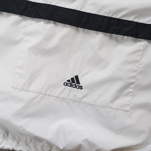 Vintage 90s ADIDAS Windbreaker Jacket WHITE