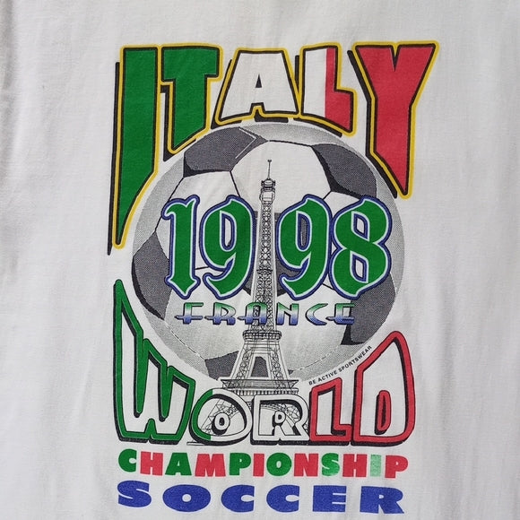 Vintage Italy 1998 World Championship Soccer T-Shirt