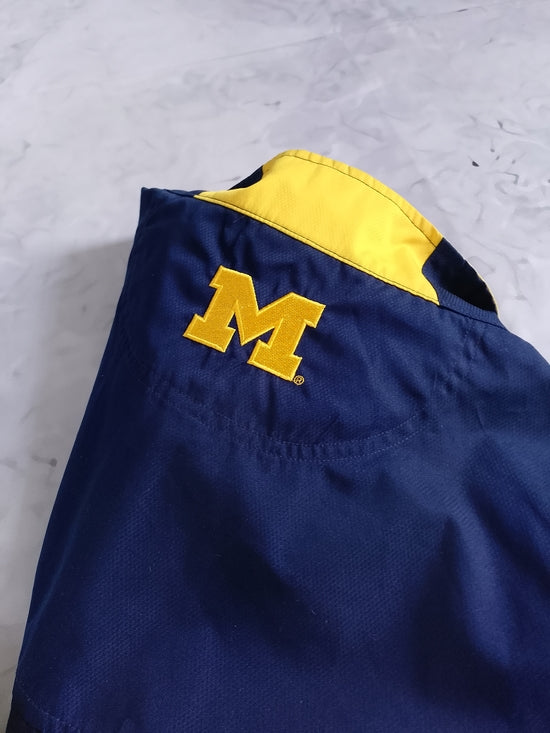 NCAA MICHIGAN UNIVERSITY SO BLUE Windbreaker Pullover Quarter Zip