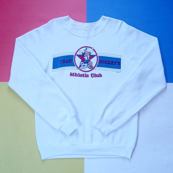 Vintage 90s Team Mickey's Athletic Club Crewneck Sweater