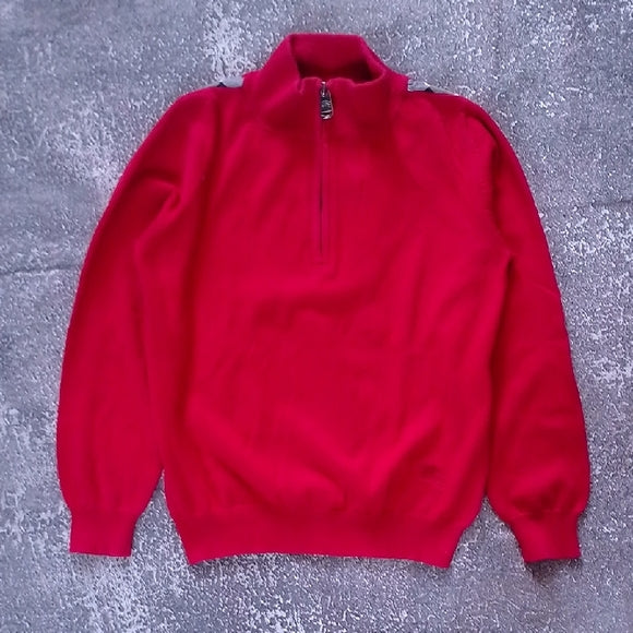 BURBERRY CHILDREN RED SWEATER ZIP UP
