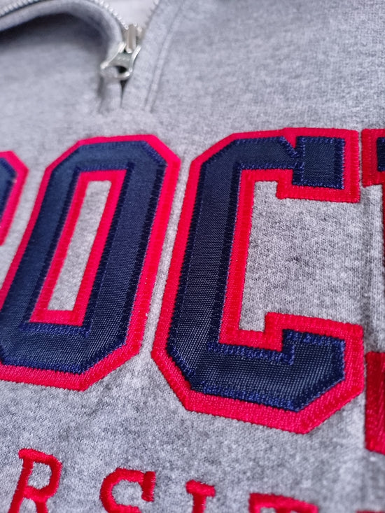 Brock University Embroidered Grey Quarter-Zip Sweatshirt
