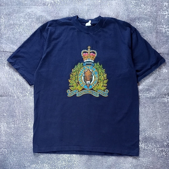 Vintage 90s RCMP Royal Canadian Mounted Police Single Stitch Tee