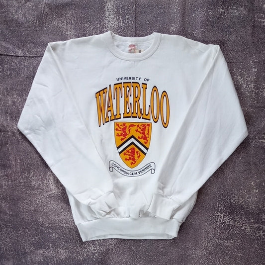 Vintage 90s University of Waterloo White Sweater Crewneck