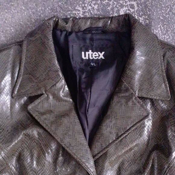Vintage Faux Snake Skin Trench Coat utex Womens