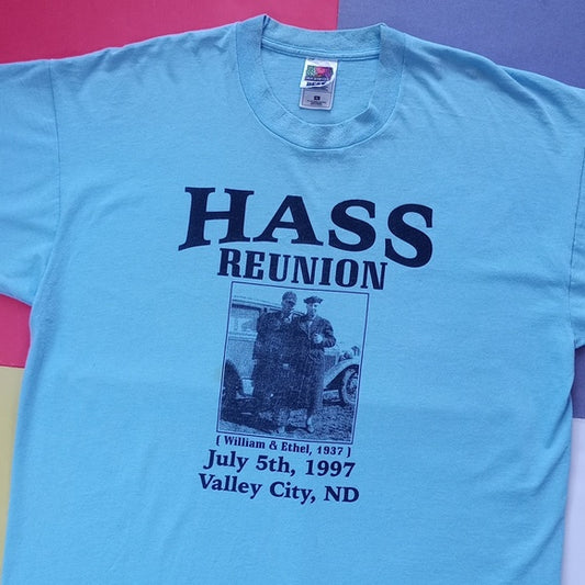 Vintage 1997 Hass Family Reunion July 5th, Valley City, ND Single Stitch T-Shirt