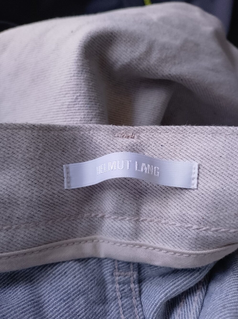 HELMUT LANG White/Grey Straight-Leg Jeans