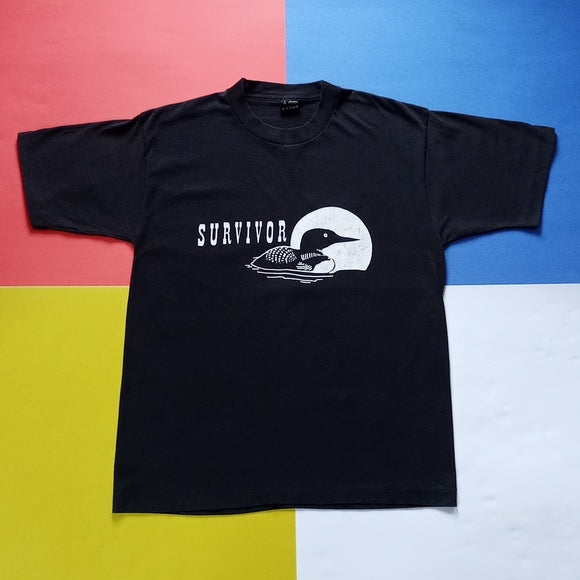 Vintage 90s Survivor Loon Moon Single Stitch T-Shirt Unisex