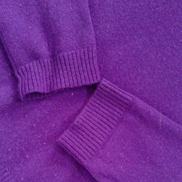 JONES &amp; CO. Cashmere Turtleneck Purple Sweater