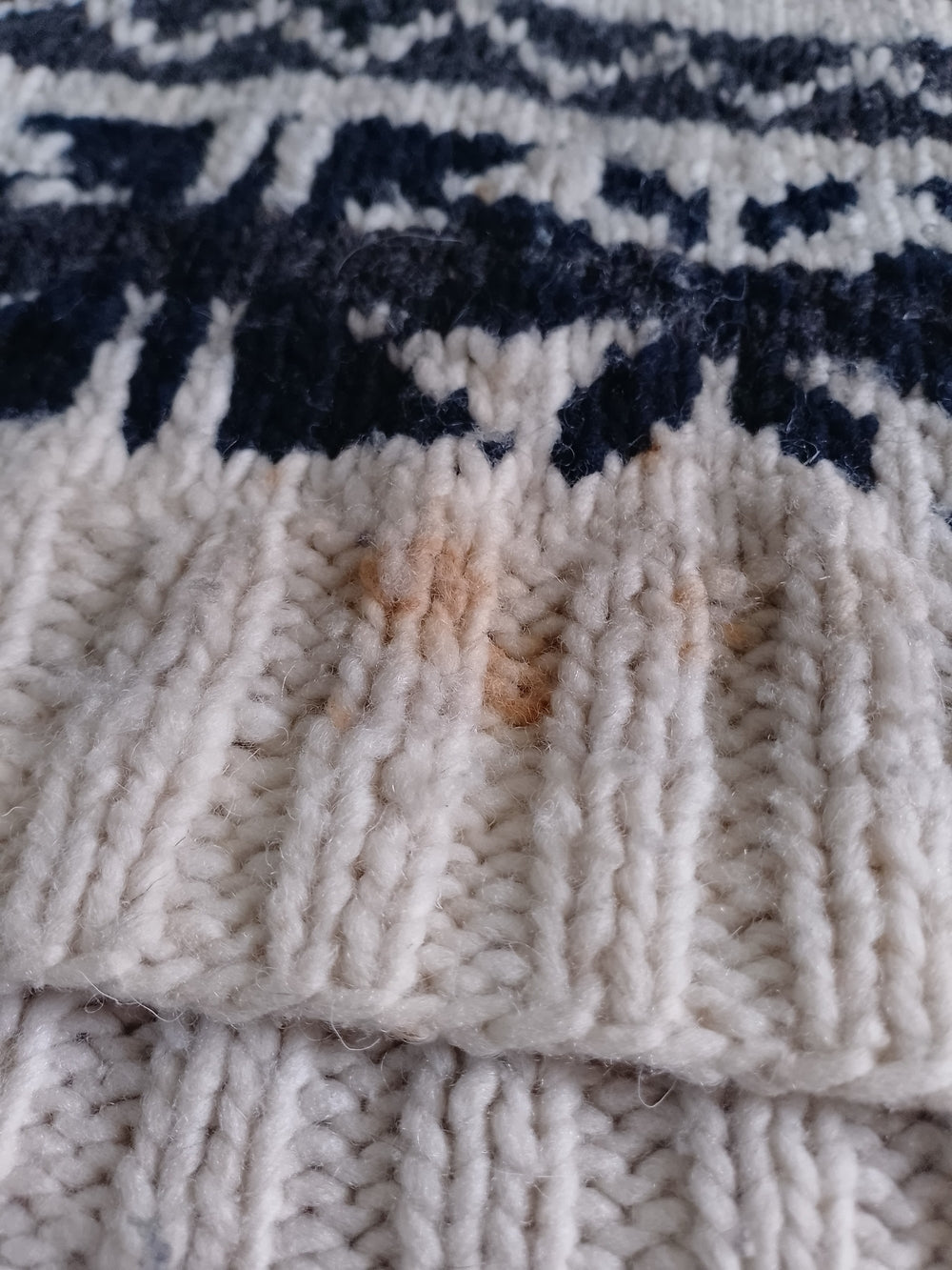 Vintage Artesanias Ishka Handmade Wool Sweater Cardigan