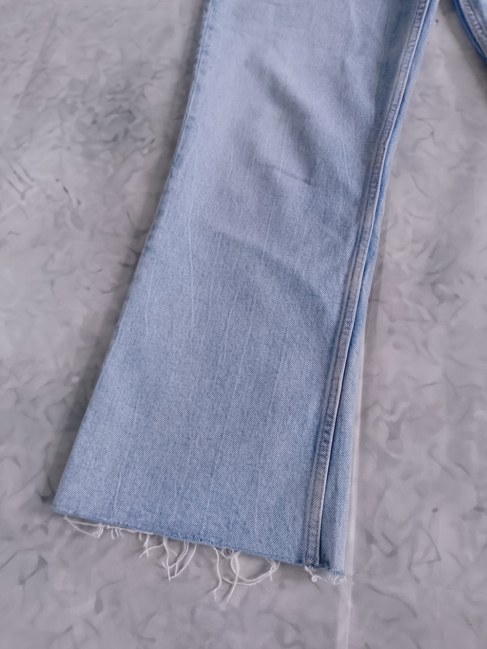 Zara Light Blue Denim Flare Jeans