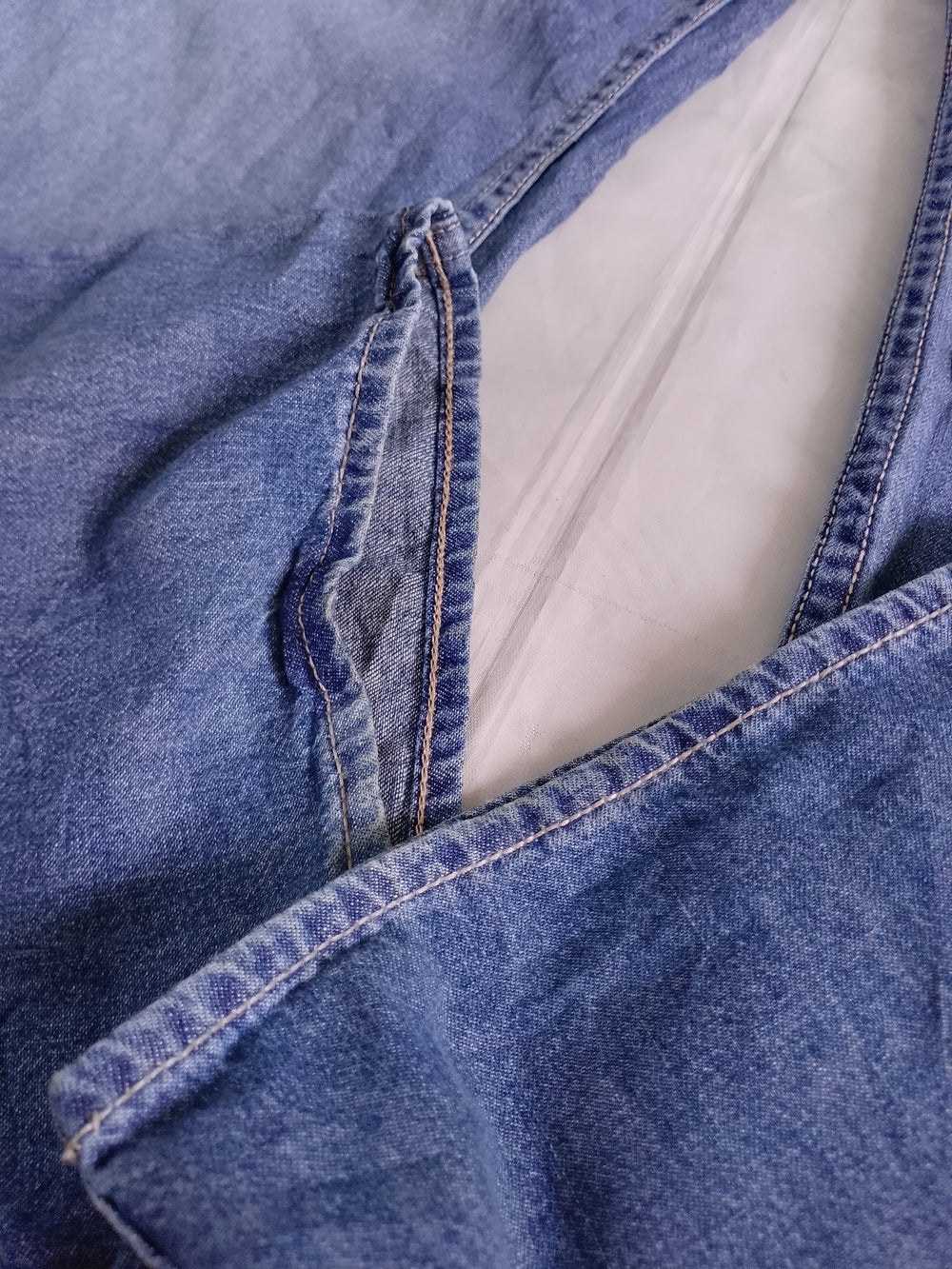 Denim Overalls LOOSE WAIST AND LEG BOYFRIEND Blue