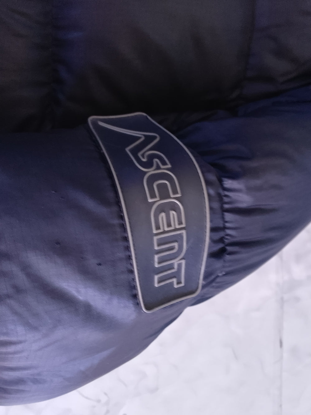 Vintage Columbia Down Black Puffer Jacket with Blue Shoulder Accents