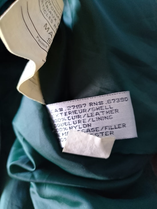 Vintage 90s Men's Suede Field Jacket - Forest Green