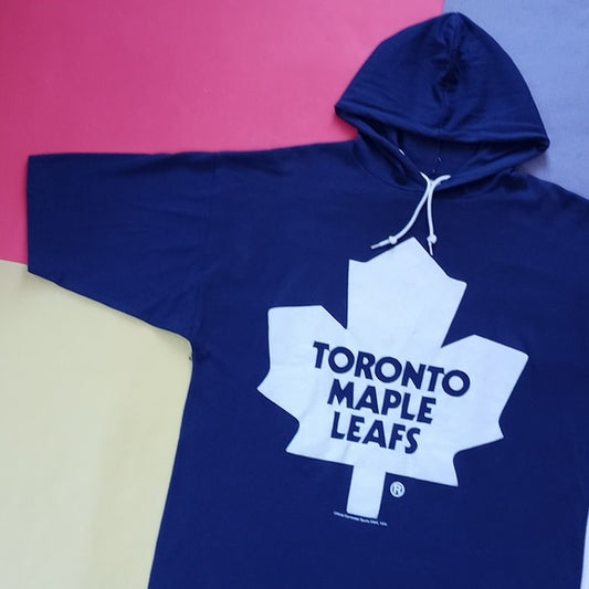 Vintage 1994 Toronto Maple Leafs NHL Hoodie Sweat Shirt Single Stitch