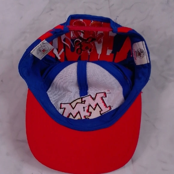 Vintage 90s MICKEY MOUSE RARE Snap Back Hat Embroidered