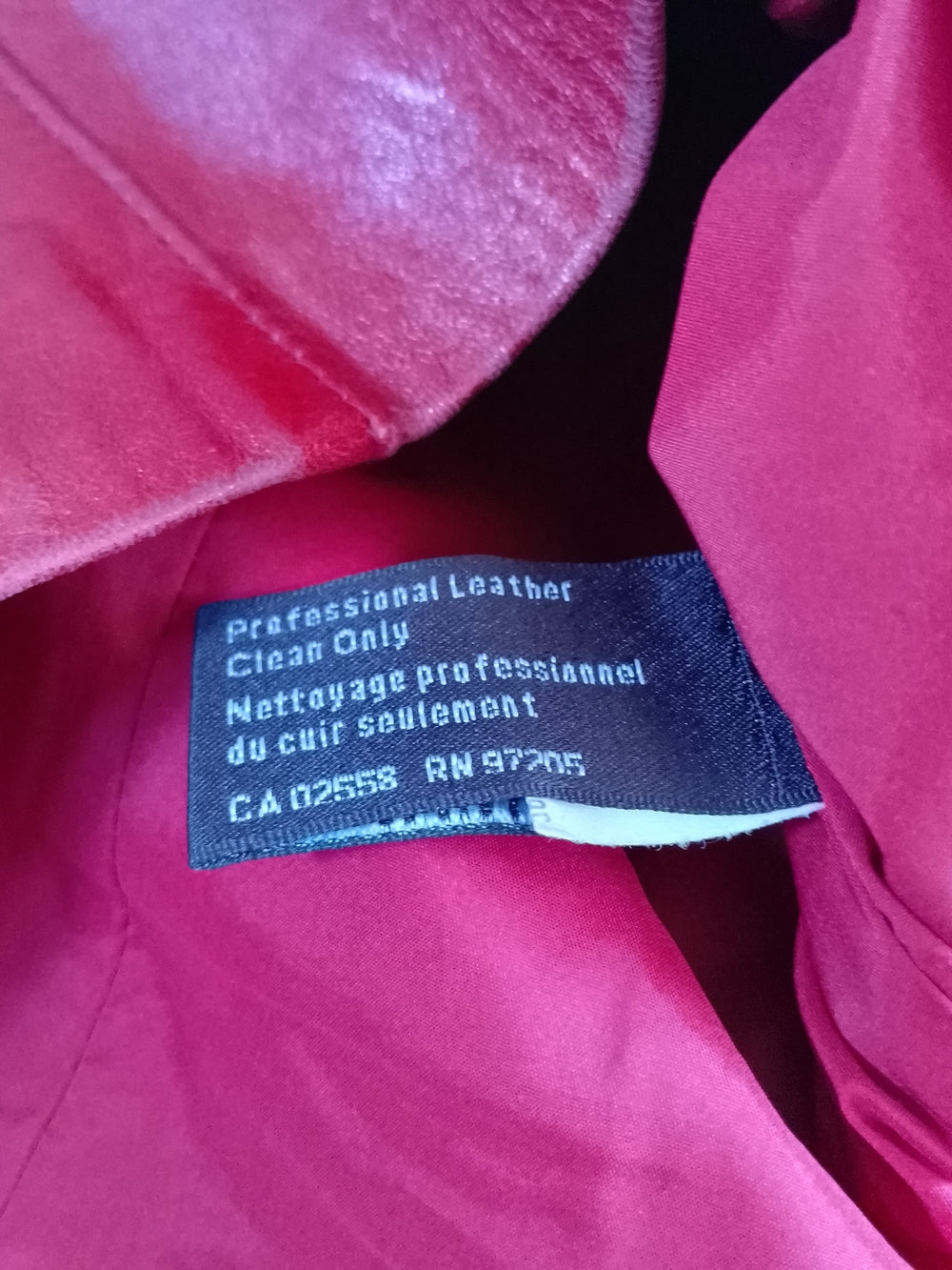 Vitnage DANIER ORANGE Leather Moto Jacket