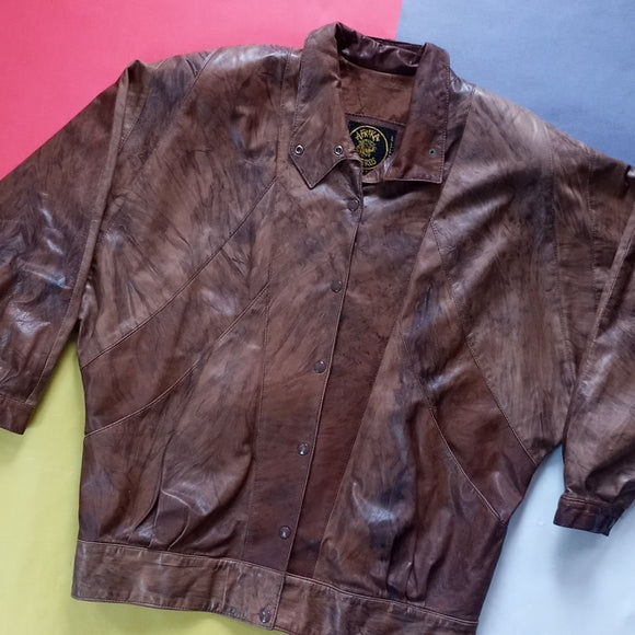 Vintage Afrika Kueros Argentinian Leather Jacket