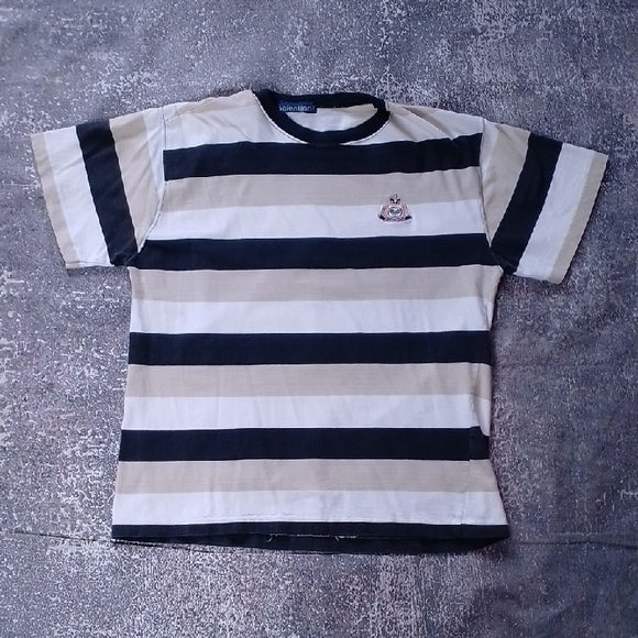 Vintage 90s VALENTINO VERO CLASSICS STRIPED SINGLE STITCH T-SHIRT