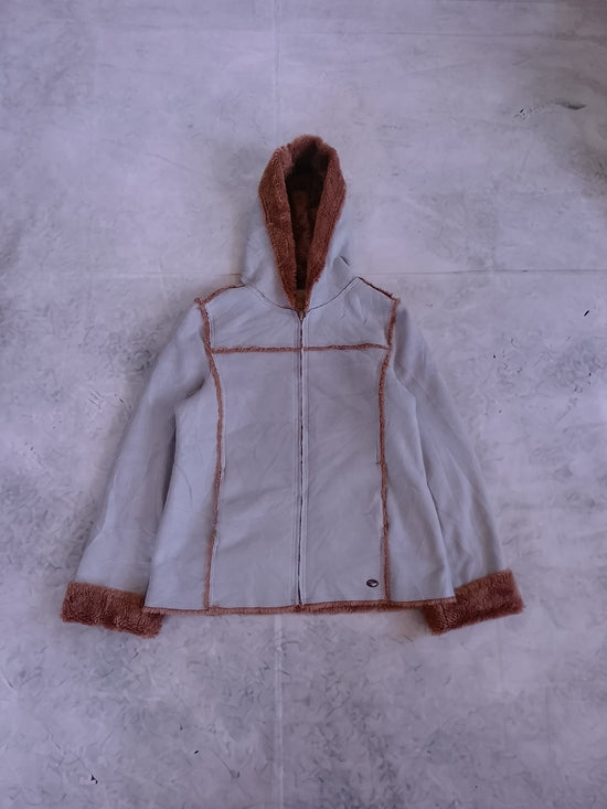 Point Zero x Nicole Benisti Furs Hooded Faux-Shearling Trim Jacket