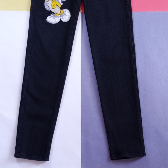 Vintage Mickey Mouse Black Denim Jeans UNISEX