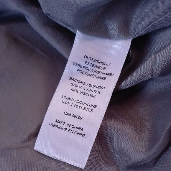 CLEO Women's Metallic Gray Faux Leather Jacket