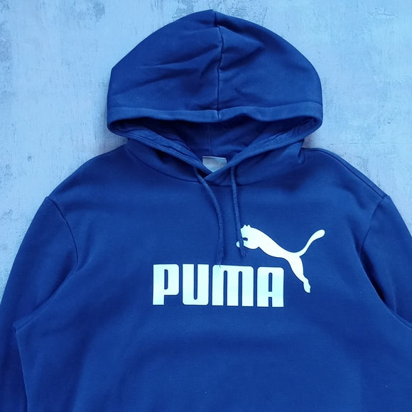 MODERN PUMA Blue White Hoodie Sweater