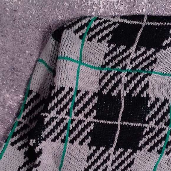Vintage 80s Uncle Phil Ugly Grandpa Sweater PLAID Club Europe